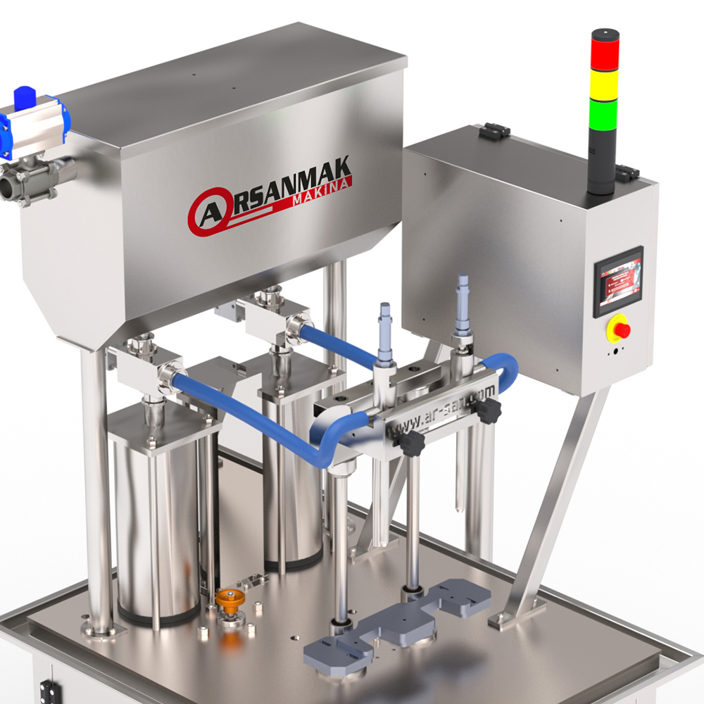 Çift Nozullu Yarı Otomatik Dolum Makinesi